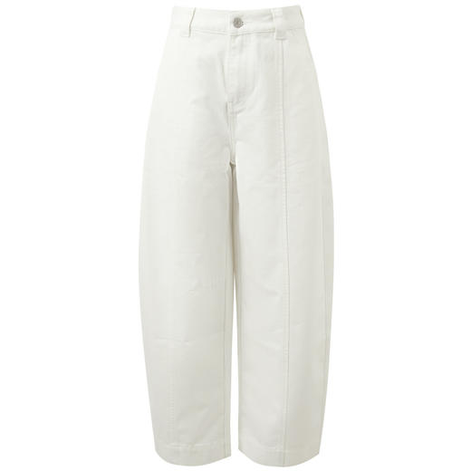 三彩2026夏季新款休闲牛仔裤小白裤高腰宽松香蕉裤九分裤M 商品图4