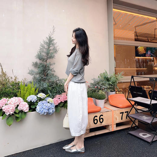 火桐hooton Bubble 60高支精梳长绒棉松紧腰花苞半身裙 商品图10