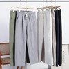 F033127春季新款泡泡纱春夏薄款立体裁剪男士松紧腰修身直筒纯色休闲裤 商品缩略图1