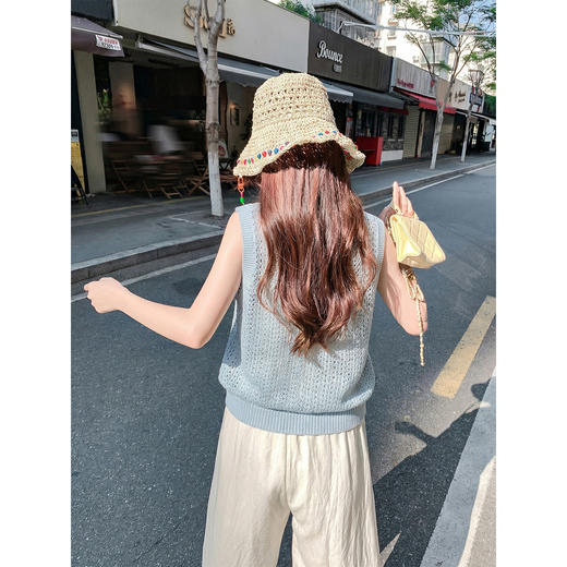 <曾小咸推荐>4.1现货秒杀 ！微信超特价！韩系镂空针织马甲 日常159.99 立减90 秒杀69.99！！ 商品图4