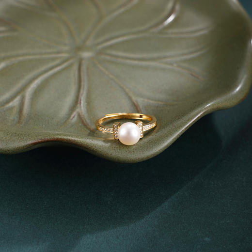 子佩集【双向奔赴】银S925珍珠惜王妃戒指【R2154】T字镀金2602 商品图1