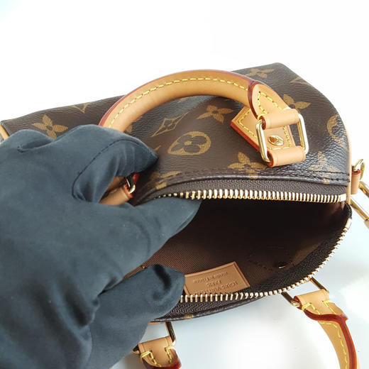 【闲置未使用】LV路易威登M81085老花可调节肩带speedy nano单肩斜挎包女士300326AK20 商品图8