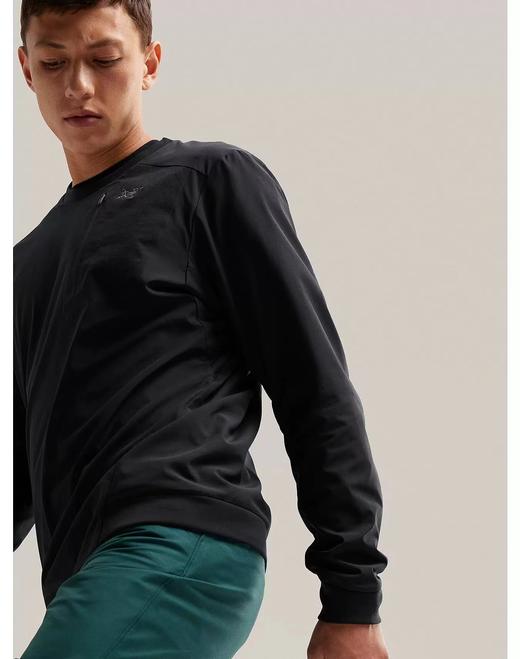 F033190秋季新品实用百搭圆领舒适百搭蜂巢提花棉感长袖T恤 商品图2