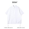SDSA男装2026新款高贵轻奢提花条纹肌理侧摆抽绳短袖衬衫百搭时尚 商品缩略图0