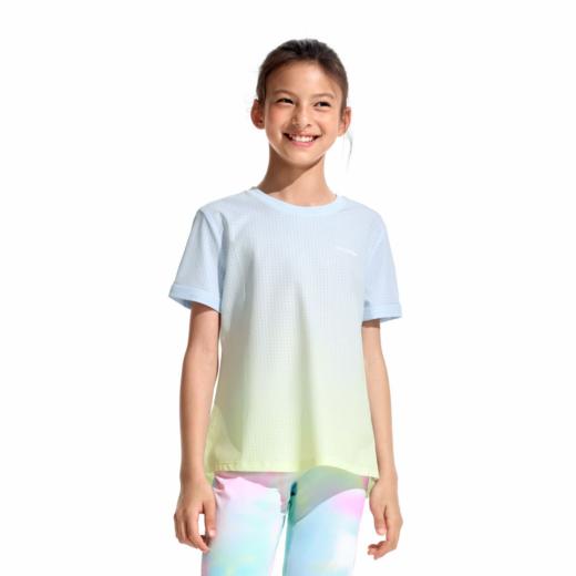 moodytiger女童Air Supply渐变短袖T恤运动速干透气62210122 商品图1