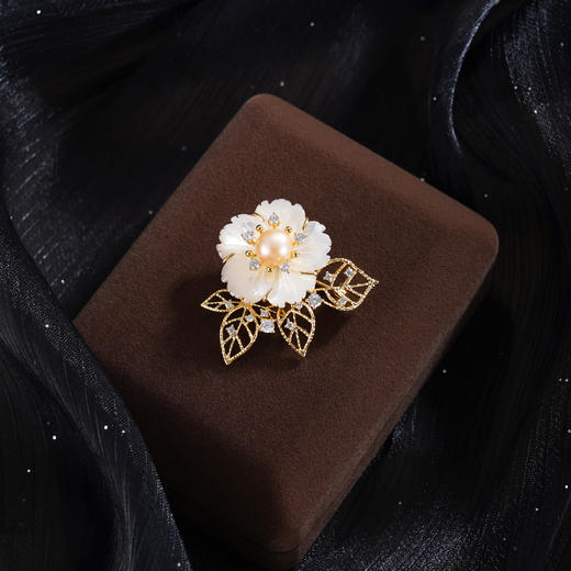 子佩集【花映鸿图】珍珠惜王妃胸针【XXXZ257】五瓣花2602 商品图1