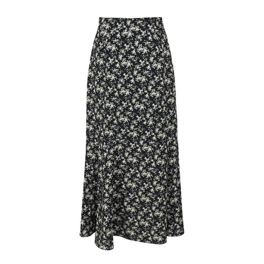 三彩2026夏季新款碎花半身裙高腰开叉雪纺A字裙浪漫长裙清新M 商品图4