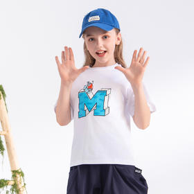 【MQD】童装夏季新品儿童抗菌运动T恤透气柔软休闲圆领上衣短袖T恤