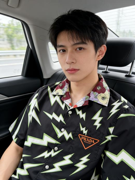 普拉达 26ss闪电图案提花双面衬衫 男女同款（DY） 商品图7