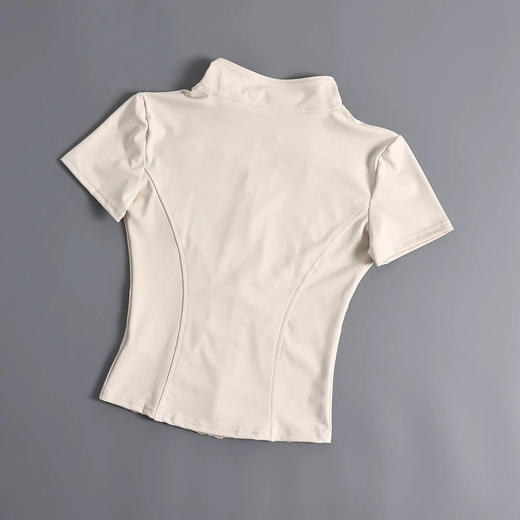 【速干透气 ！ 冰感裸感】2026夏季新款裸感短袖T拉链健身衣女骑行服户外运动瑜伽训练上衣 商品图2