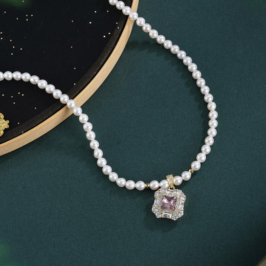 子佩集【晚宴焦点】珍珠惜王妃项链【XXXL032】镀金方糖紫2602 商品图1