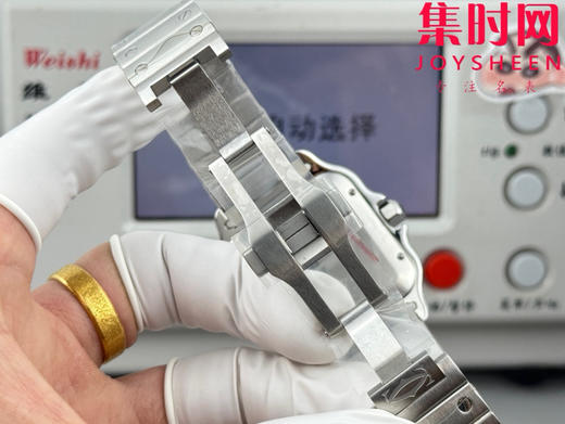 GF卡地亚山度士系列 山度士大号 钢带款 间黑方形男士腕表 绝对是绕不开的经典 表径39.8mm 商品图7