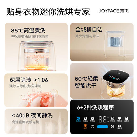 觉飞Z1内衣裤迷你洗衣机洗烘一体全自动0.5KG清洗机 商品图1