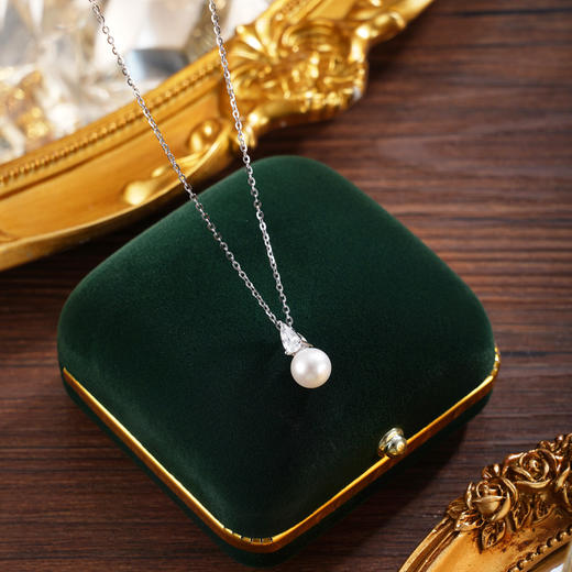 子佩集【跃动涟漪】银S925珍珠惜王妃套链项链【P3134】双色水滴2602 商品图3