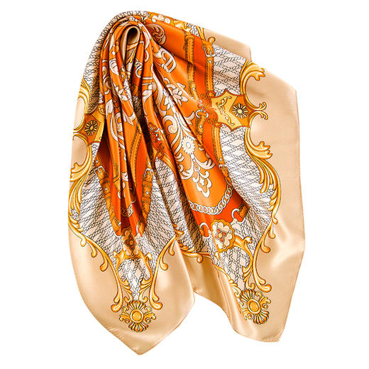 鑫缘真丝素绉缎方巾 HA4800 商品图11