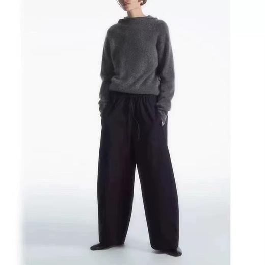 F033166春季新款新品桶形抽绳松紧腰气球裤休闲弯刀九分裤 商品图12