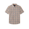 【纯棉舒适】德鲨卡其色短袖衬衫男2026夏款休闲格子上衣打底衬衣 商品缩略图4