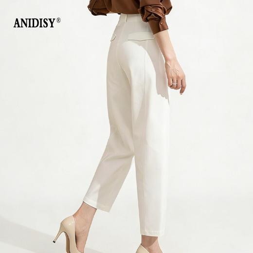 莫代尔垂感高腰拉链提臀九分休闲镰刀裤 商品图3