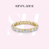 ShiningHouse[培育] 18k金钻石戒指 排钻戒指1.5克拉钻人工真钻人造钻石K金戒指设计感简约钻石戒指悦己送礼臻选【此商品不支持7天无理由退货退款】预计3日发货 商品缩略图0