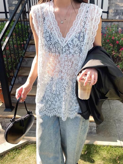 叠穿王者 睫毛边蕾丝背心 商品图4