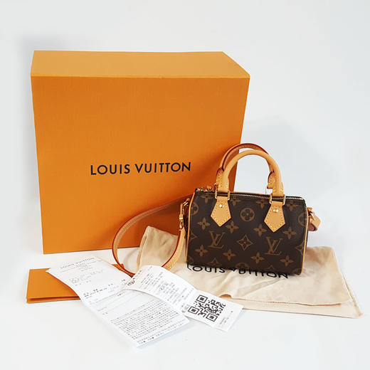 【闲置未使用】LV路易威登M81085老花可调节肩带speedy nano单肩斜挎包女士300326AK20 商品图1