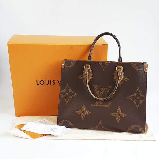 【95新】LV路易威登onthego系列M45321中号拼色老花onthego手提单肩包女士280326NJM02 商品图1