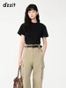 F033172春夏新款时尚简约休闲百搭基础款棉质正肩圆领T恤 商品缩略图5