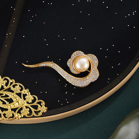 子佩集【云逸珠华】珍珠惜王妃胸针【XXXZ269】祥云镀金2602