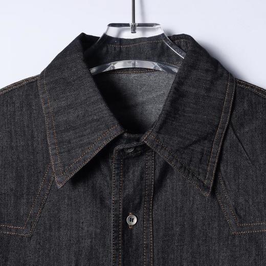 SDSA男装2026新款高贵轻奢美式复古双口袋牛仔短袖衬衫百搭时尚 商品图1