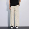F033127春季新款泡泡纱春夏薄款立体裁剪男士松紧腰修身直筒纯色休闲裤 商品缩略图14