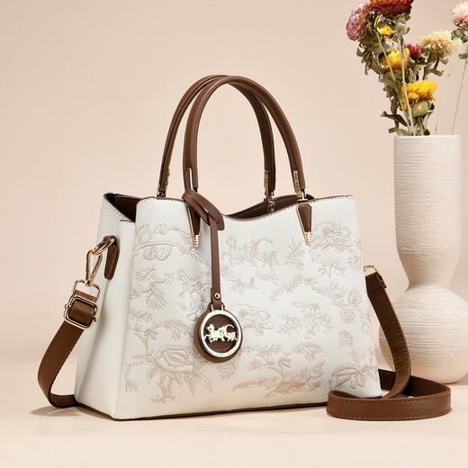 丁摩 刺绣国风手提斜挎包单肩包L1464 商品图0