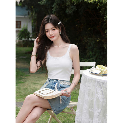 鹿向南【0402/20:00新品前1小时7折限量100件】白色背心 商品图3