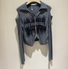 NC翻领拉链露肩小衫51220（灰）春季961010460321 商品缩略图2