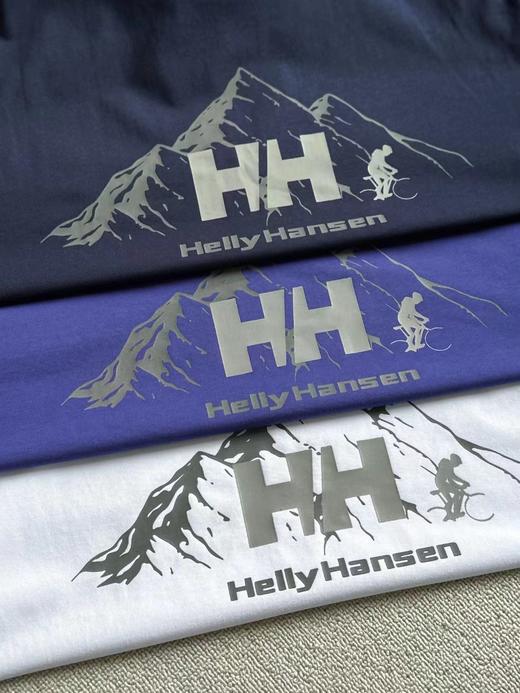 F033184夏季新款时尚百搭情侣款纯棉速干山脉图案圆领短袖T恤 商品图3