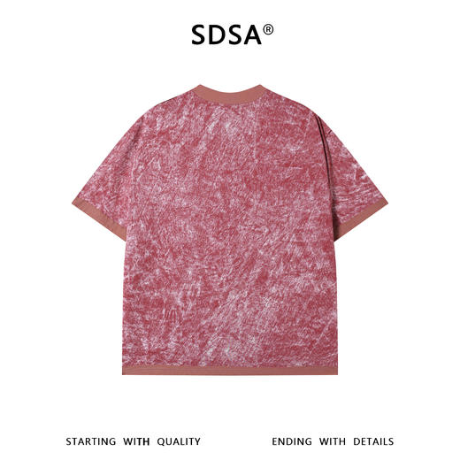 SDSA男装2026新款高贵轻奢潮牌扎染撞色圆领短袖T恤百搭宽松上衣 商品图4