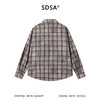 SDSA男装2026新款高贵轻奢美式复古扎染格子长袖衬衫百搭时尚上衣 商品缩略图4