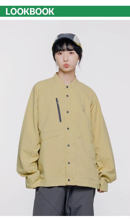 爱*米同款户外休闲廓形口袋立领衬衫式外套 商品图8