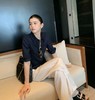 精简翻领老钱风亚麻中腰中袖翻领显瘦衬衫 商品缩略图11