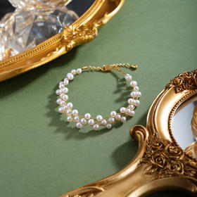 子佩集【流金纪年】珍珠惜王妃手链【XXSL021】法式编织镀金2602