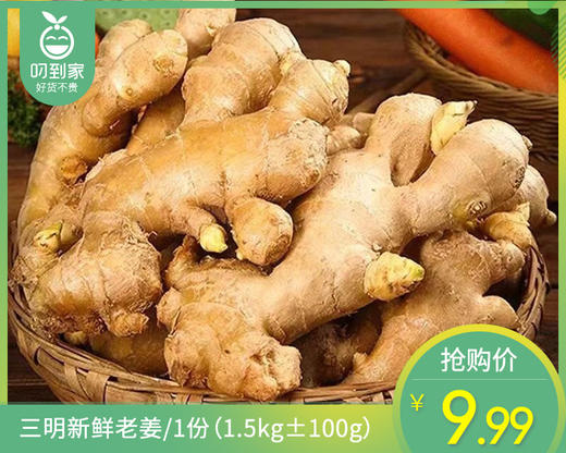 【叼鲜蔬】三明新鲜老姜/1份（1.5kg±100g） 商品图0