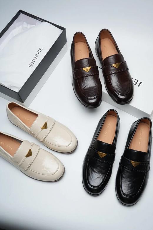 手抓牛皮！纪华菲手工编织乐福鞋  26Y03114- 商品图4