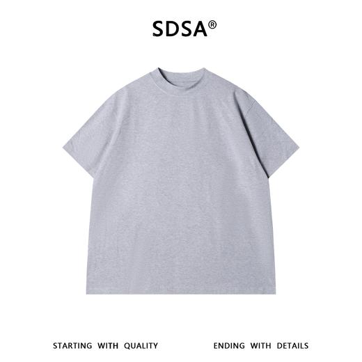 SDSA男装2026新款高贵轻奢韩系极简风纯色圆领短袖T恤宽松百搭潮 商品图0