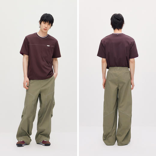 森马休闲裤男夏季凉感微撞色宽松阔腿裤2026新款潮流时尚情侣长裤 商品图4