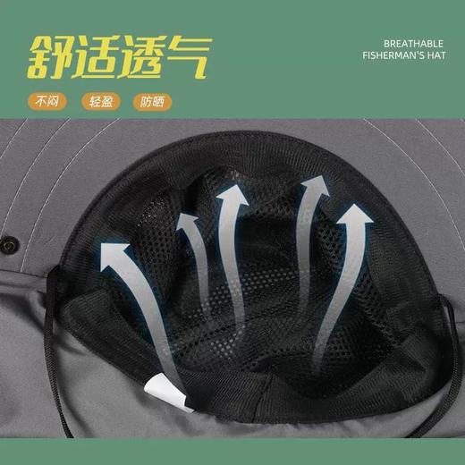 帽子男夏季钓鱼全包防晒帽渔夫帽网红防晒防水遮脸防尘防晒帽加厚 商品图2