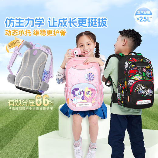 【新品】tigerfamily虎米儿童书包小学生女男孩减负护脊双肩包升级杰乐 商品图1