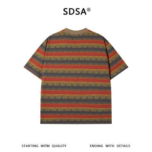 SDSA男装2026新款高贵轻奢潮牌时尚趣味条纹圆领短袖T恤百搭上衣 商品图4