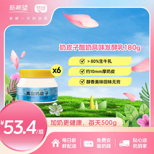 原味奶皮子酸奶风味发酵乳180g+榴莲奶皮子酸奶风味发酵乳180g 商品图2