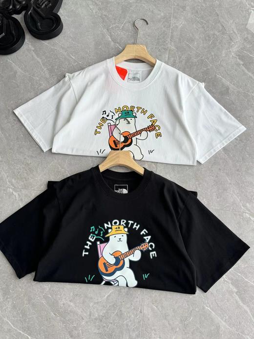 F0331110春夏新款亲肤透气时尚百搭情侣款户外吉他熊短袖T恤 商品图1