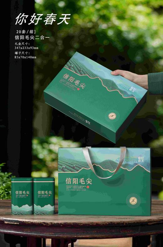 20元/套【你好春天半斤毛尖.绿】一箱20套/一箱400元/整箱包邮 商品图1