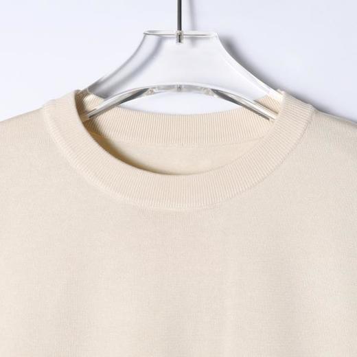 SDSA男装2026新款高贵轻奢老钱风纯色针织圆领短袖T恤百搭时尚 商品图1